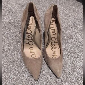 Sam Edelman Women's Taupe Suede Heels